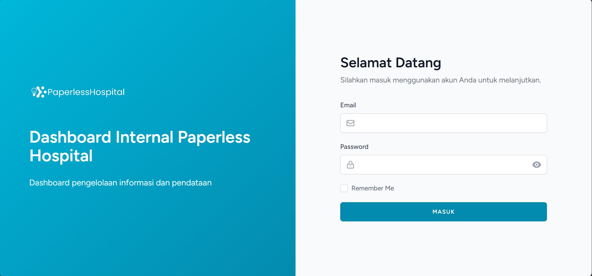Dashboard Internal - Paperless Hospital
